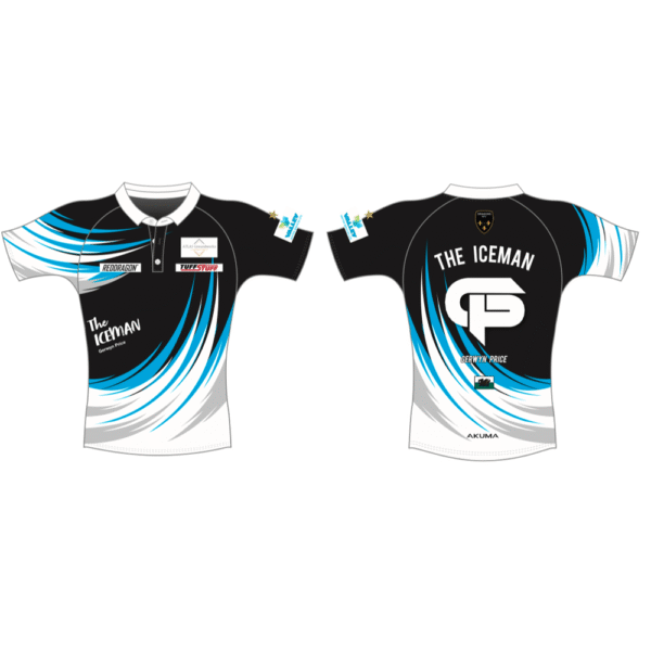 Black Blue Stripe Player Top